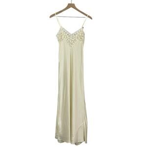 Calida 100% Silk Lace Nightdress - Ivory - XS
